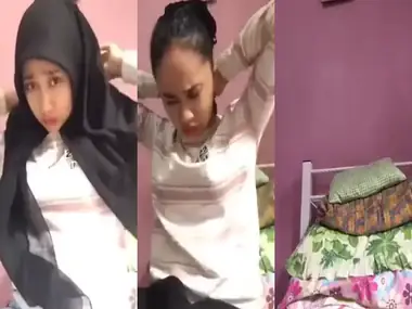 Dokumentasi Ukhti Mahasiswi Hijab Cantik Kasur
